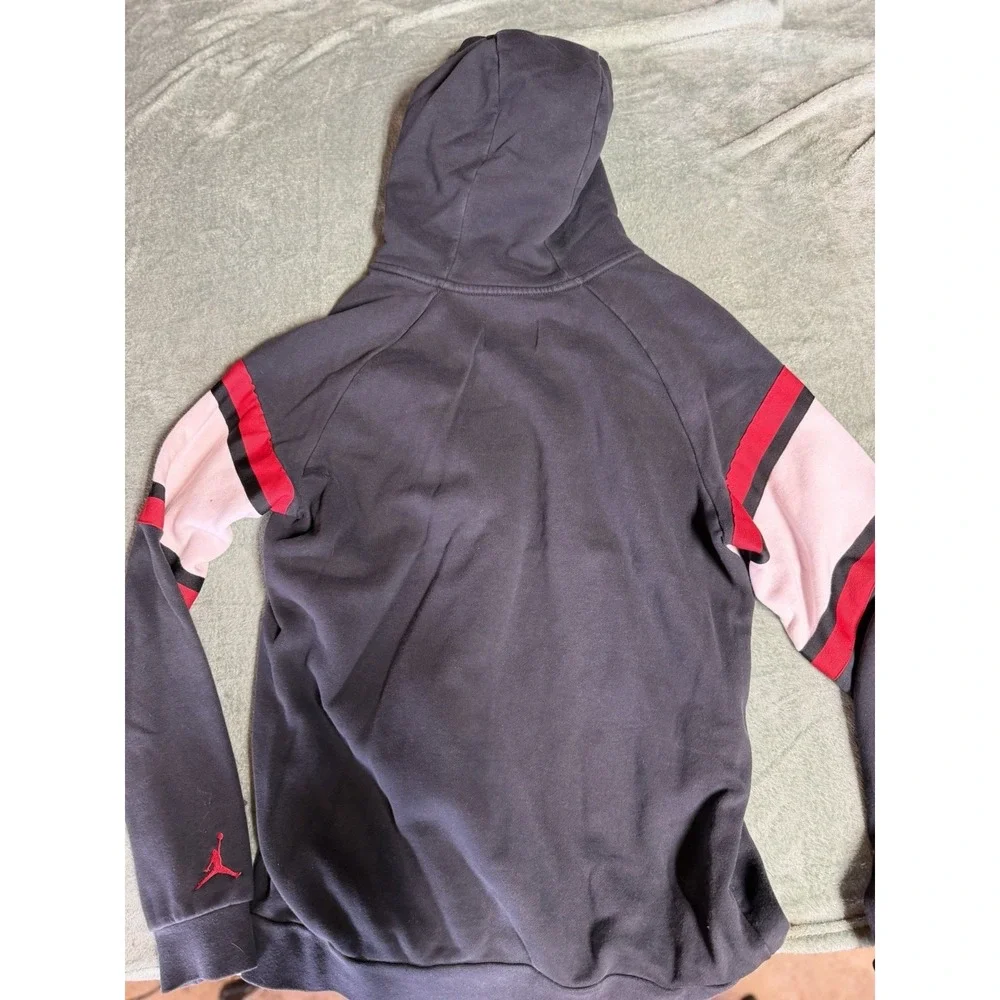 Vintage Nike Air Jordan Spell Out Jumpman All Over Sweatshirt Hoodie Large